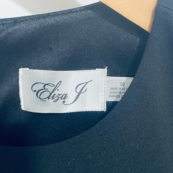 Nordstrom Eliza J black flounce hem Dress 10 - Picture 2 of 3